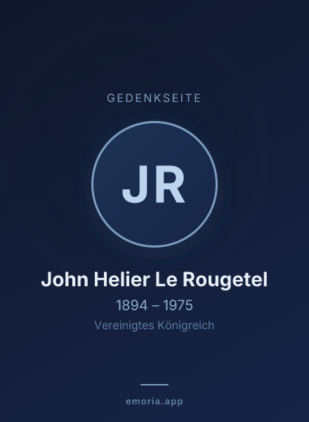 Gedenkportrait von John Helier Le Rougetel