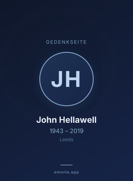 Gedenkportrait von John Hellawell