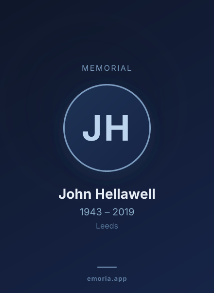 Memorial portrait of John Hellawell
