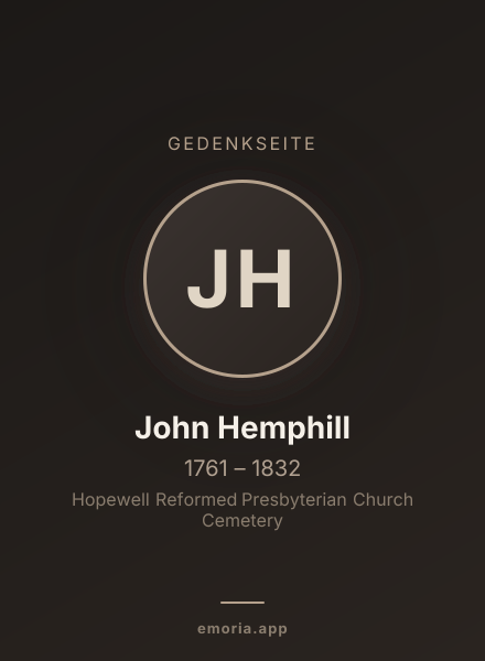 Gedenkportrait von John Hemphill