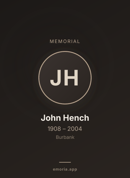 Memorial portrait of John Hench