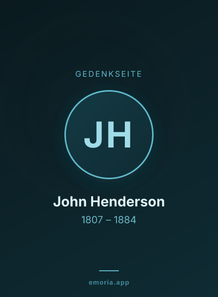 Gedenkportrait von John Henderson