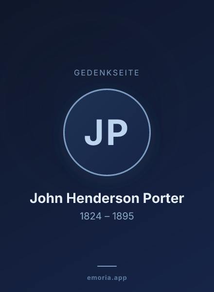 Gedenkportrait von John Henderson Porter