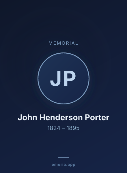 Memorial portrait of John Henderson Porter