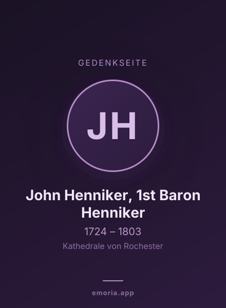 Gedenkportrait von John Henniker, 1st Baron Henniker