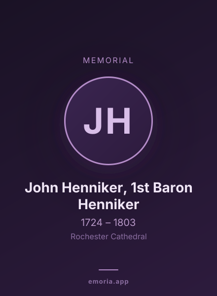 Memorial portrait of John Henniker, 1st Baron Henniker