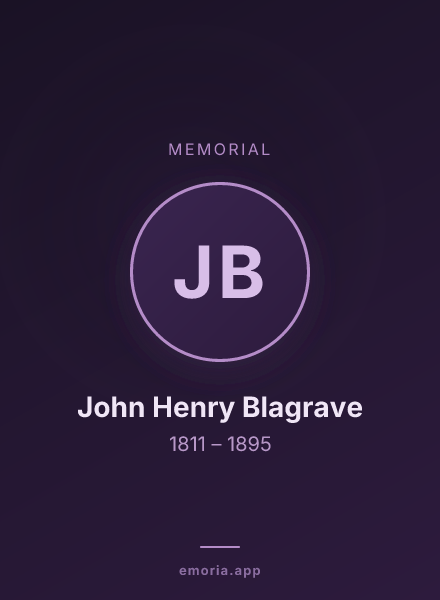 Memorial portrait of John Henry Blagrave