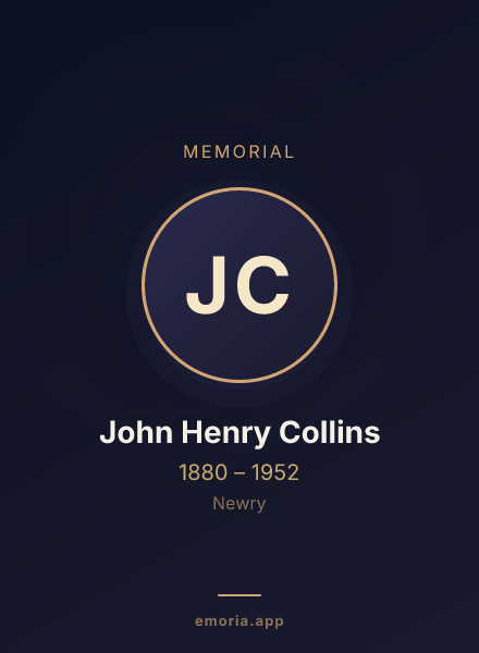 Memorial portrait of John Henry Collins