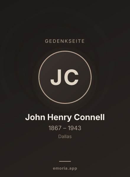 Gedenkportrait von John Henry Connell