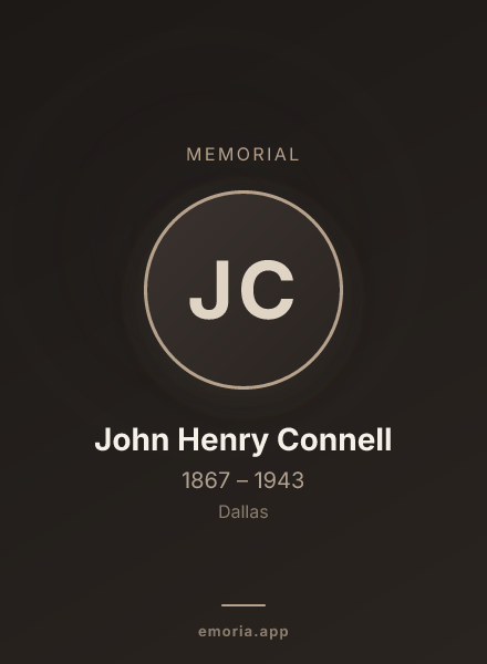 Memorial portrait of John Henry Connell