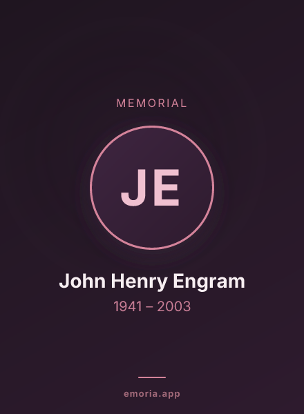 Memorial portrait of John Henry Engram