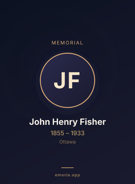 Memorial portrait of John Henry Fisher
