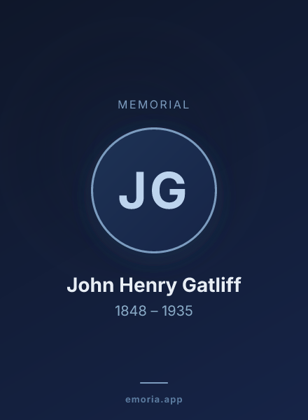 Memorial portrait of John Henry Gatliff