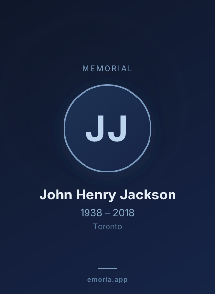 Memorial portrait of John Henry Jackson