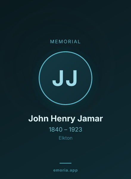 Memorial portrait of John Henry Jamar