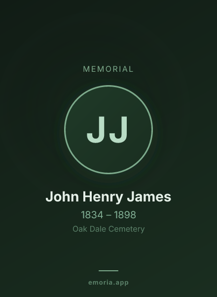 Memorial portrait of John Henry James