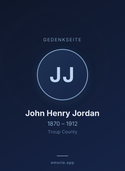 Gedenkportrait von John Henry Jordan
