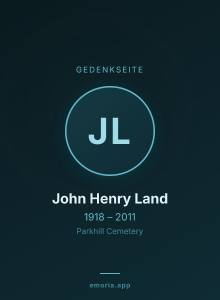 Gedenkportrait von John Henry Land