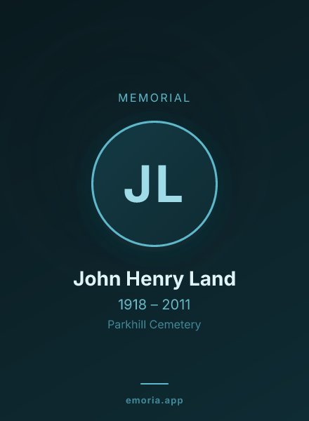 Memorial portrait of John Henry Land