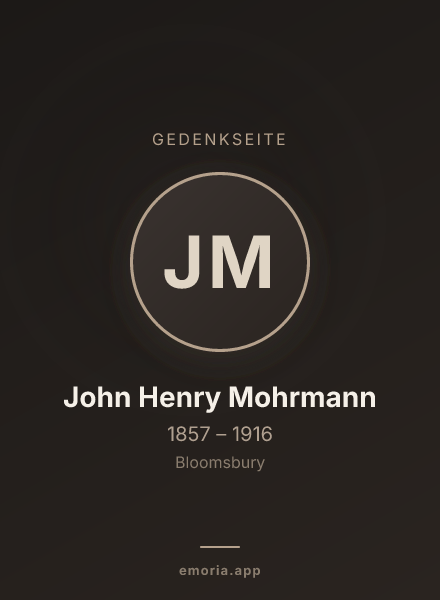 Gedenkportrait von John Henry Mohrmann