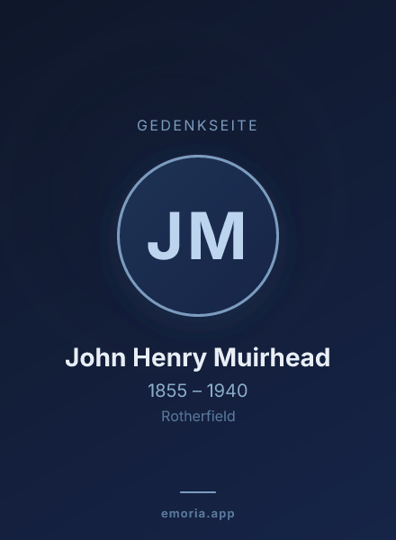 Gedenkportrait von John Henry Muirhead