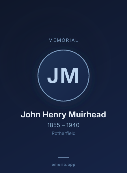 Memorial portrait of John Henry Muirhead