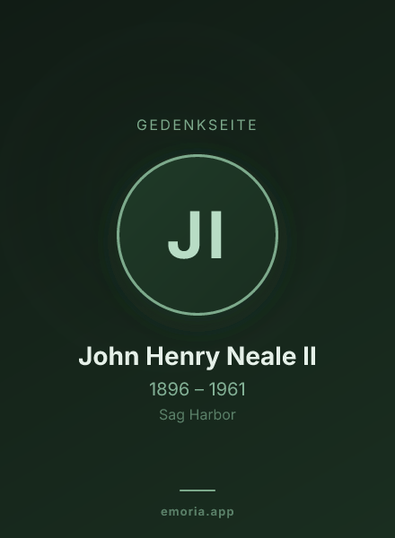 Gedenkportrait von John Henry Neale II