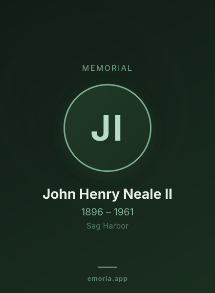 Memorial portrait of John Henry Neale II