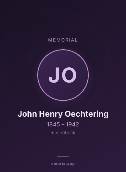 Memorial portrait of John Henry Oechtering