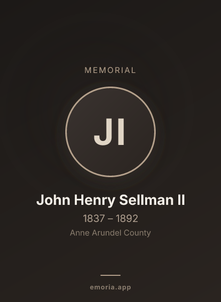 Memorial portrait of John Henry Sellman II
