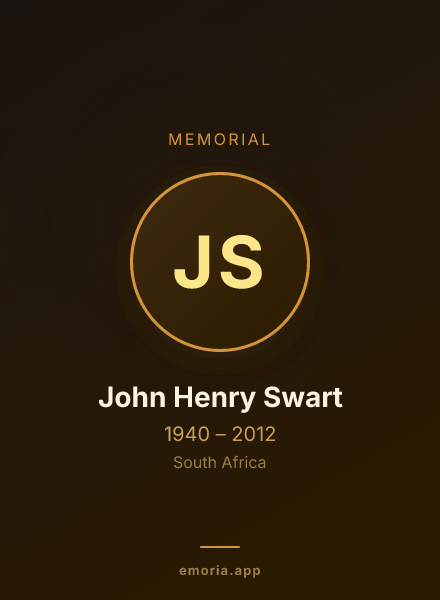 Memorial portrait of John Henry Swart