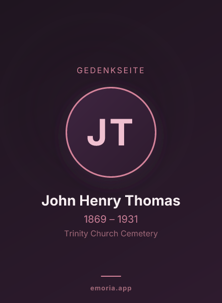 Gedenkportrait von John Henry Thomas