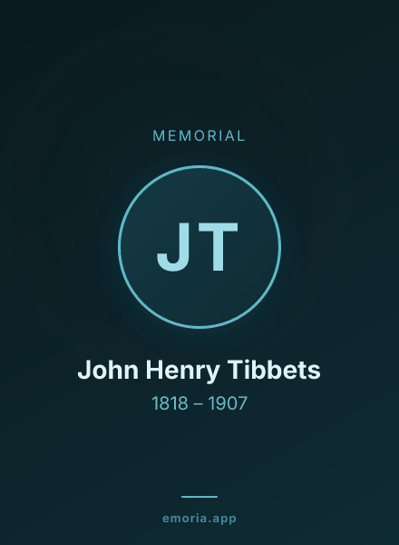 Memorial portrait of John Henry Tibbets