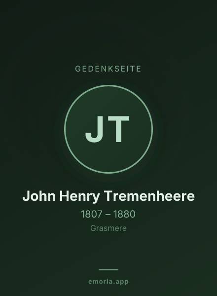 Gedenkportrait von John Henry Tremenheere