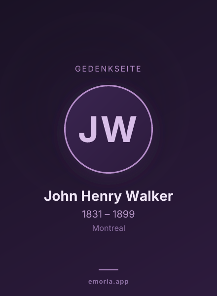 Gedenkportrait von John Henry Walker