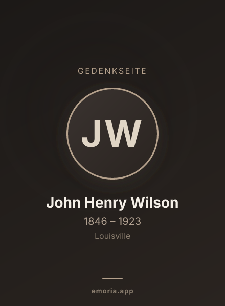Gedenkportrait von John Henry Wilson