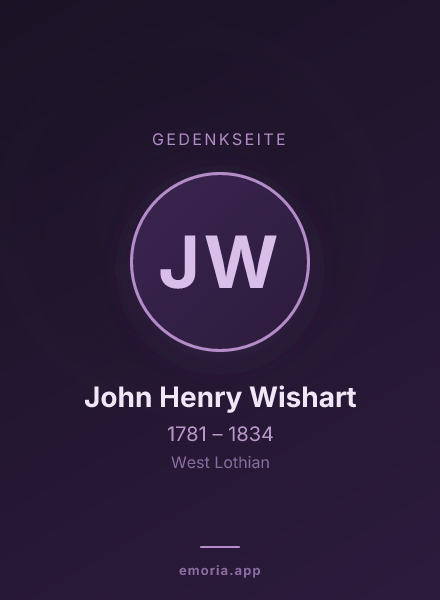 Gedenkportrait von John Henry Wishart