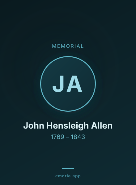 Memorial portrait of John Hensleigh Allen