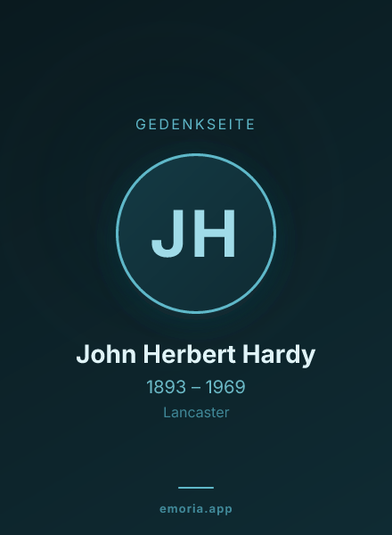 Gedenkportrait von John Herbert Hardy