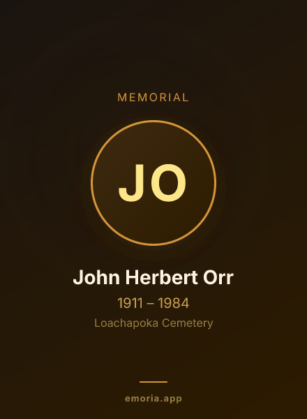 Memorial portrait of John Herbert Orr