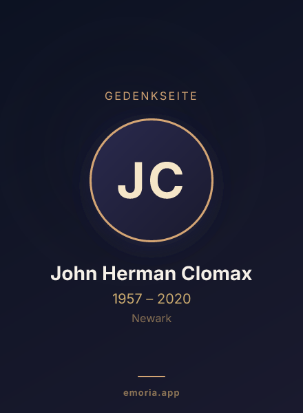 Gedenkportrait von John Herman Clomax