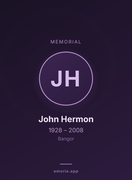 Memorial portrait of John Hermon