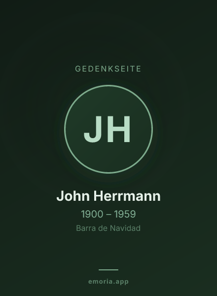 Gedenkportrait von John Herrmann