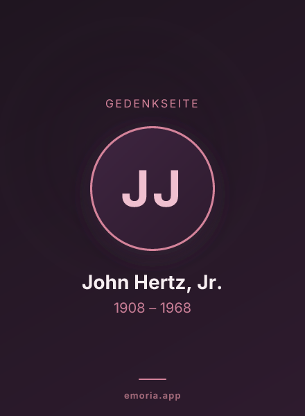 Gedenkportrait von John Hertz, Jr.