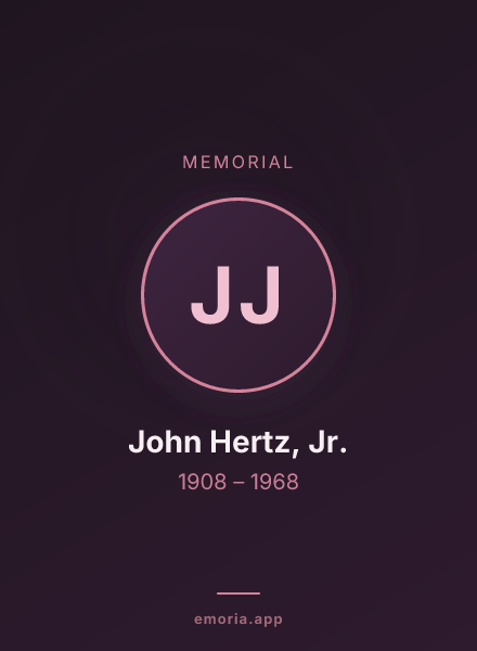 Memorial portrait of John Hertz, Jr.