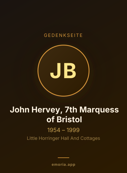 Gedenkportrait von John Hervey, 7th Marquess of Bristol