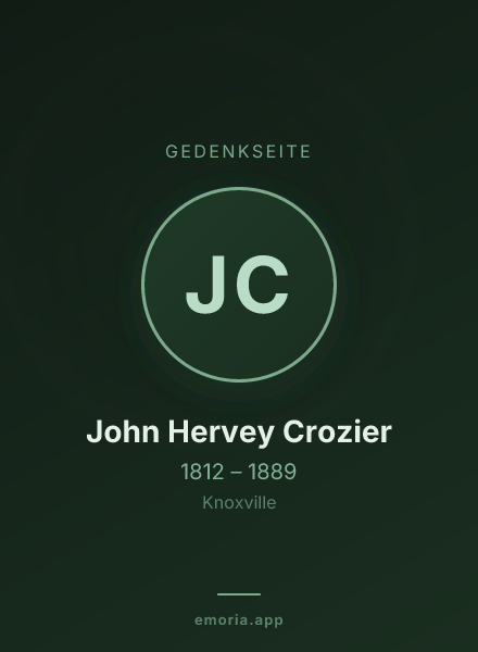 Gedenkportrait von John Hervey Crozier