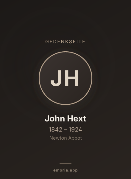 Gedenkportrait von John Hext