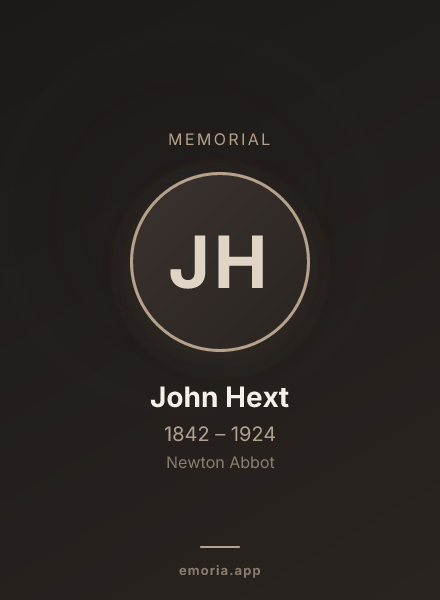 Memorial portrait of John Hext