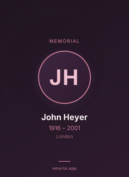 Memorial portrait of John Heyer